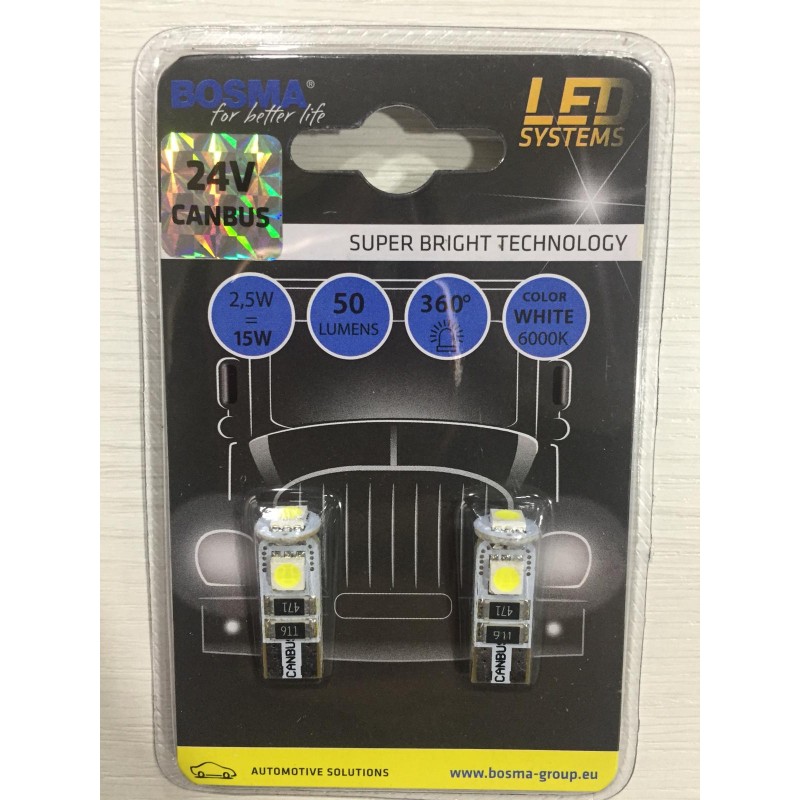 Kit bombillas 3 LED T10 24V - 7,87 € 