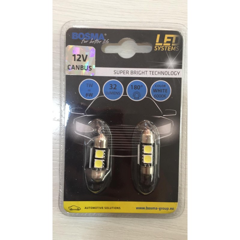 Kit bombillas 2 LED Festoon 12v - 8,29 € 