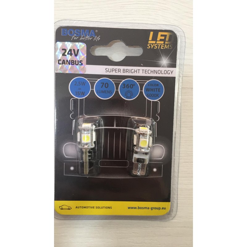Kit bombillas 5 LED T10 24V