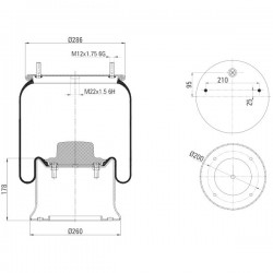 fuelle suspension eje saf 2923