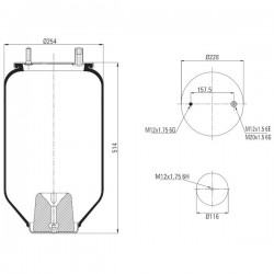 fuelle suspension fruehauf smb semi completo