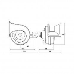 Juego bocinas electricas 24v