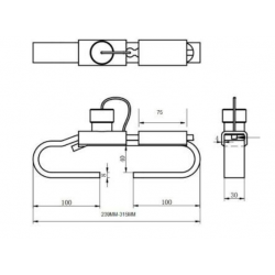 Antirrobo puerta trasera frigo 239-315mm