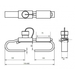 Antirrobo puerta trasera frigo 310/490mm