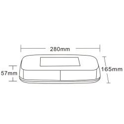 Puente LED luminoso ámbar 12/24v imantado