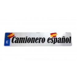 Placa camionero español policarbonato