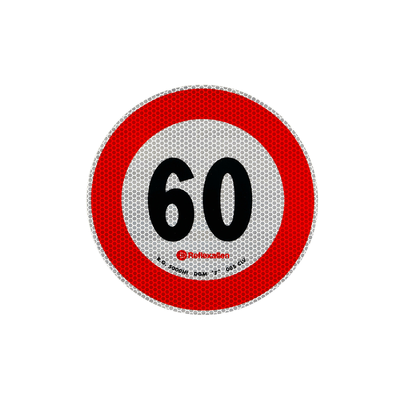 Adhesivo velocidad limite 60 km/h - 5,45 € 