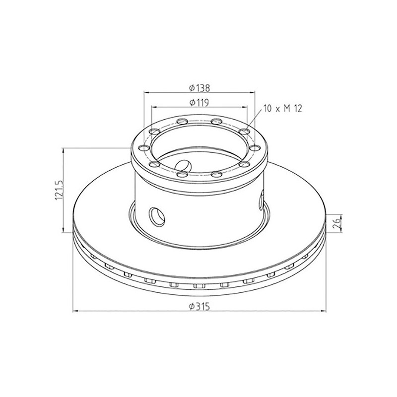 Disco de freno delantero DAF FA 45 / ROR - 107,69 € 