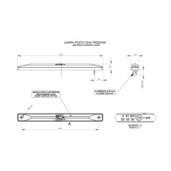 piloto led blanco tira 25cm