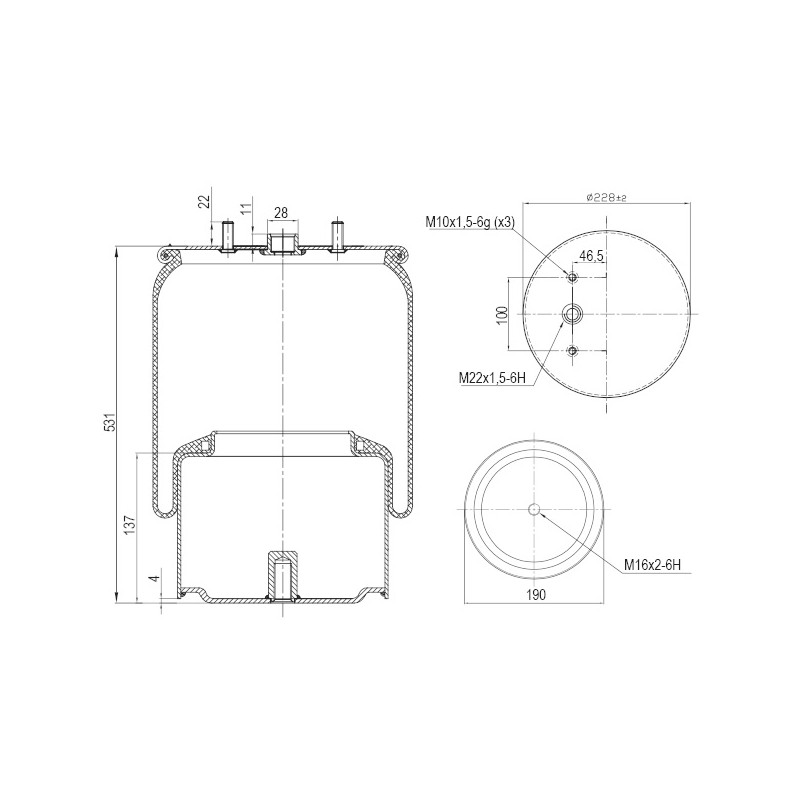 Fuelle neumático trasero daf euro 6 - 102,85 € 