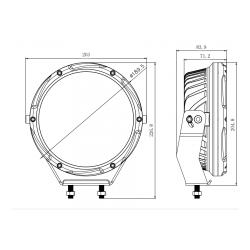 Faro led para barra de camión techo ambar/blanco