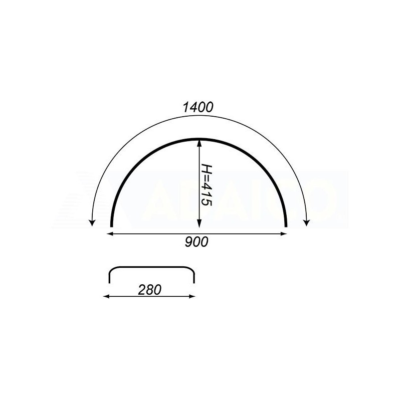 Guardabarros termoplástico medida especial 28cm - 42,90 € 