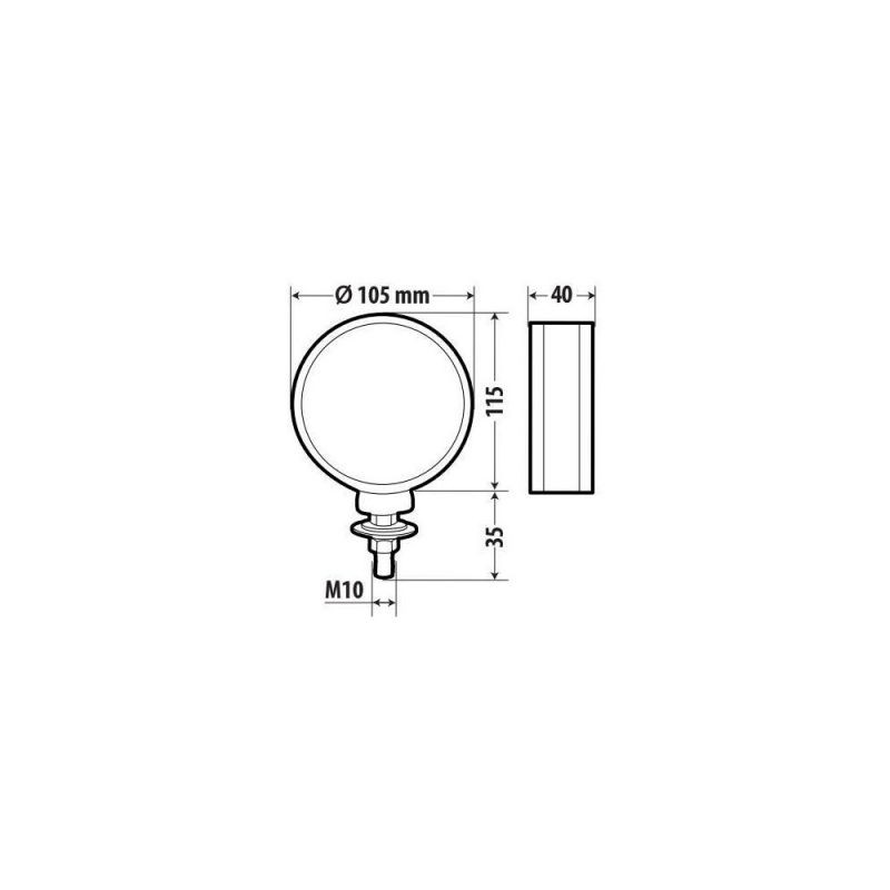 Piloto LED piruleta para espejo ámbar/rojo 12/24v - 35,90 € 