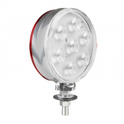 Piloto LED piruleta para espejo blanco/rojo 12/24v