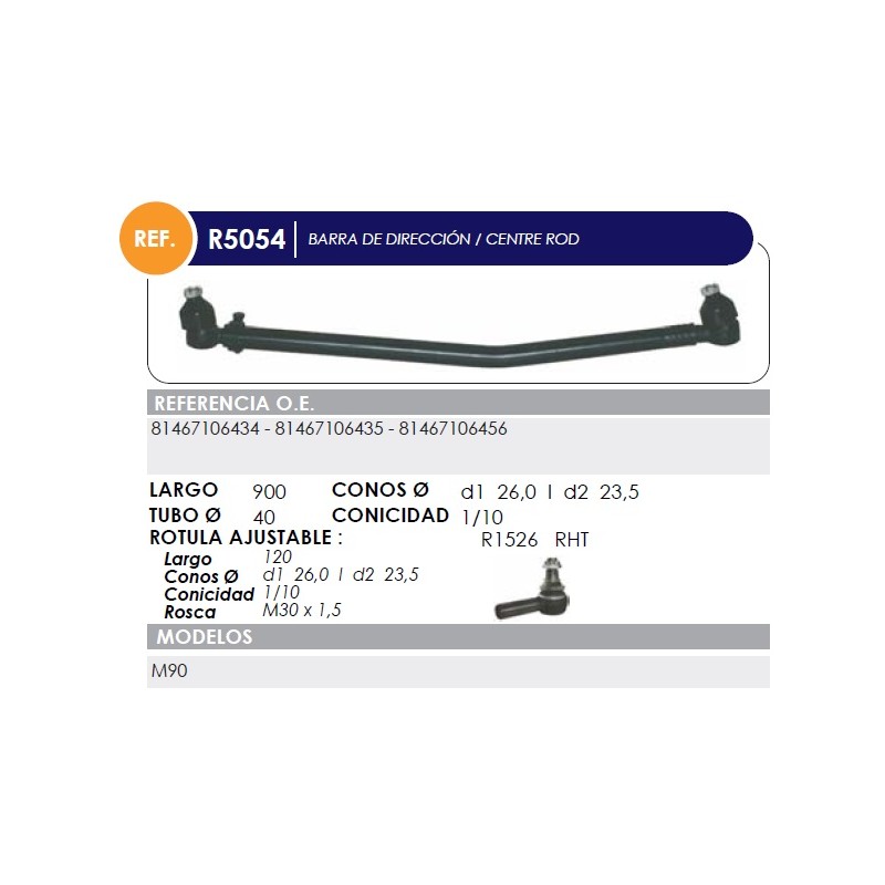 Barra dirección MAN varios - 163,40 €