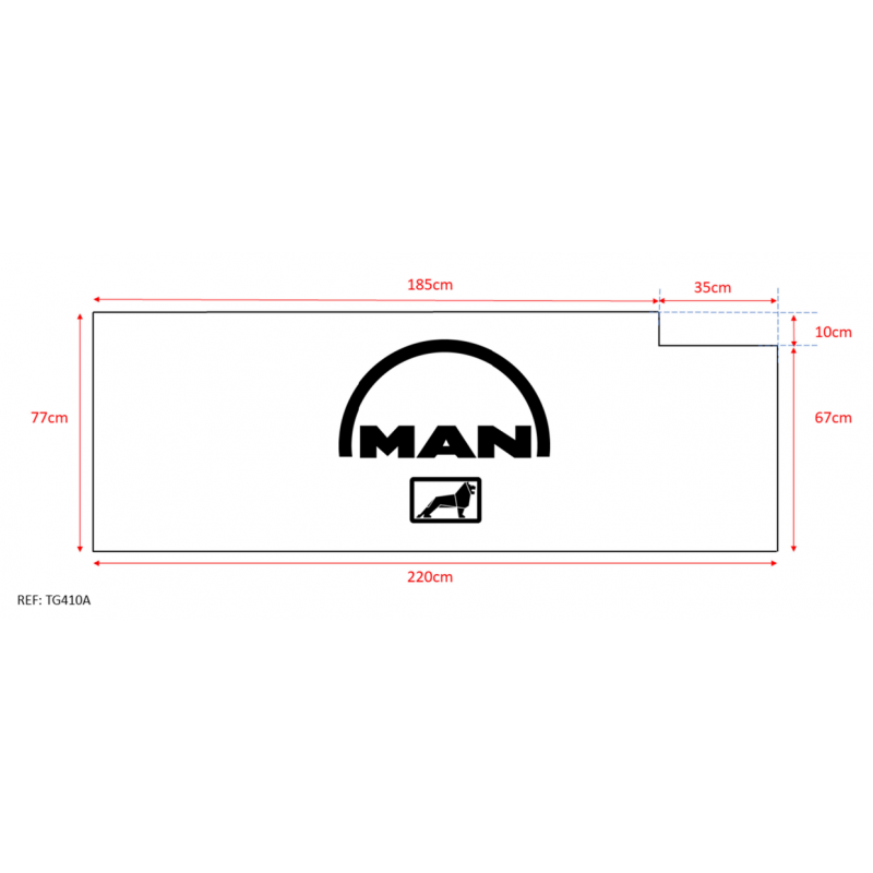 Colchón para camión a medida MAN TG410A - 206,91 € 
