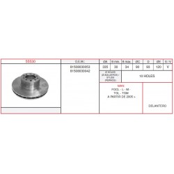 Discos de freno delantero MAN TGL-TGM05