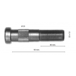 Perno de rueda leciñena 93mm moderno