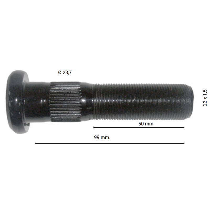 Perno de rueda ror 99mm - 5,90 € 