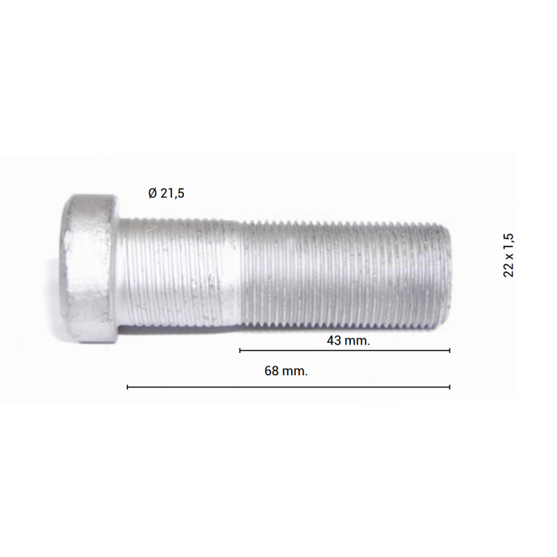 Perno rueda mercedes disco 68mm dracomet - 5,50 € 