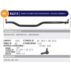 Barra de dirección Mercedes varias aplicaciones marca ROTA