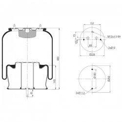 Fuelle suspension eje delantero Scania S/R 500 moderno