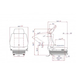 Asiento neumático camión 24V