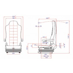 Asiento neumático camión amortiguador hidraúlico regulable