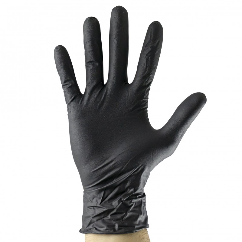 Caja de guantes nitrilo color negro talla XL - 7,00 €