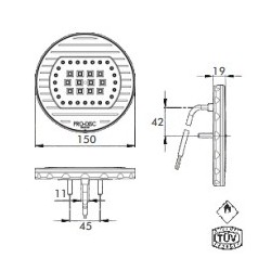 Piloto LED autobús PRO-DISC FR cable 1.8m