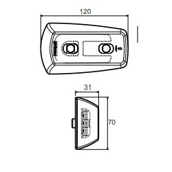Piloto intermitente LED PRO-WING autobús
