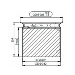 Filtro de particulas para camión daf euro6 lf con abrazaderas