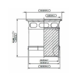 Filtro de particulas para camión daf euro6 xf-cf, con abrazaderas