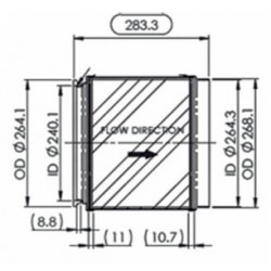 Filtro de particulas camión man euro6 tgx-tgs, con abrazaderas
