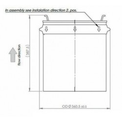 Filtro de particulas para camión con abrazaderas marca renault euro6