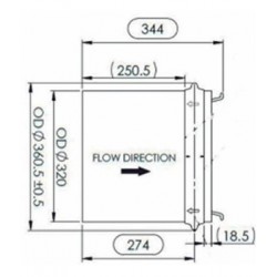 Filtro de particulas para camión volvo euro6 fe3-f33, con abrazaderas