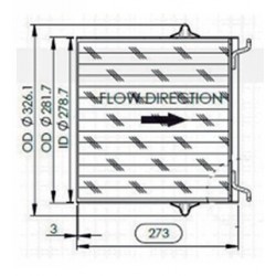 Filtro de particulas con abrazaderas para camión volvo euro6 fh4-fm4