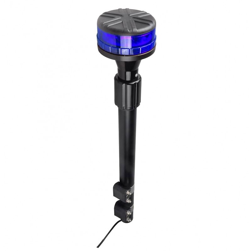 Rotativo led azul r65 con mastil para moto telescopio - 83,50 €