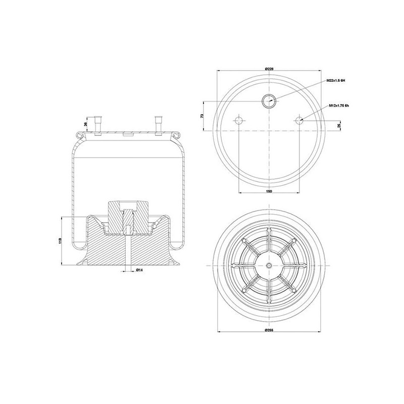 Fuelle neumático para eje KRONE GIGANT semiremolque - 105,95 € 