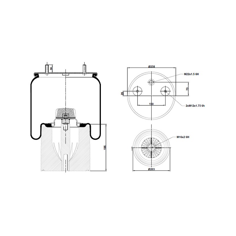 Fuelle neumático para eje KRONE  semiremolque - 105,95 € 